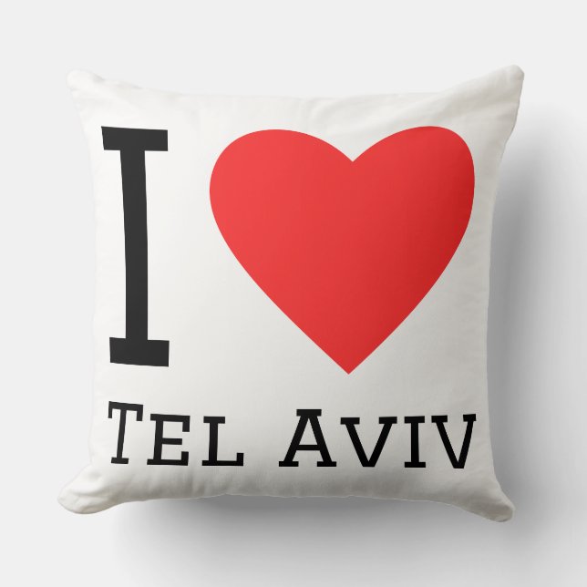 I love tel aviv throw pillow (Front)