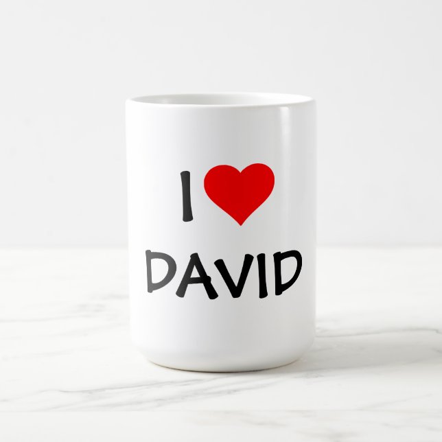 "I LOVE _____" TEMPLATE--ADD YOUR OWN NAME COFFEE MUG (Center)