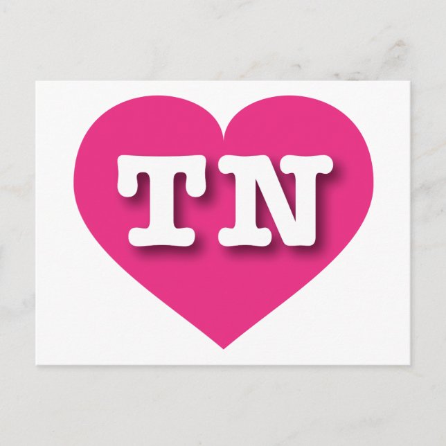 I love Tennessee - TN hot pink heart Postcard (Front)