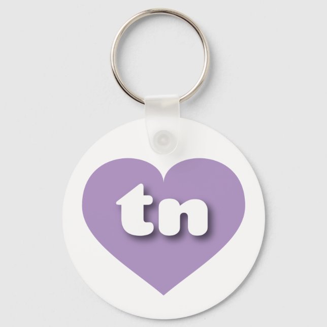 I love Tennessee - tn lavender heart Keychain (Front)