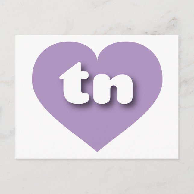 I love Tennessee - tn lavender heart Postcard (Front)