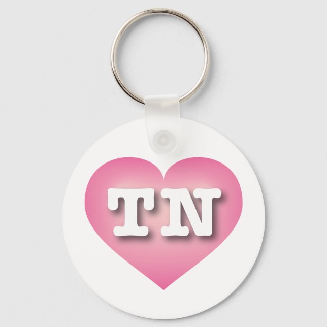 I love Tennessee - TN pink fade heart Keychain (Front)
