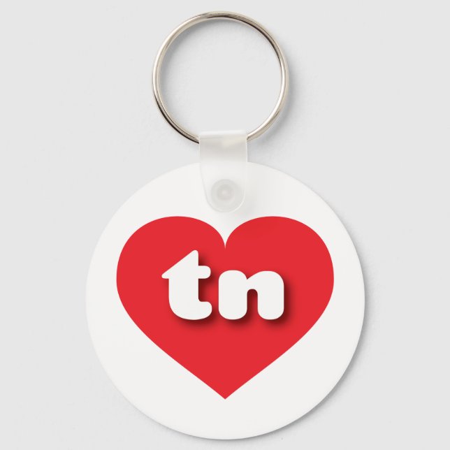 I love Tennessee - tn red heart Keychain (Front)