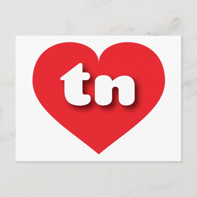 I love Tennessee - tn red heart Postcard (Front)