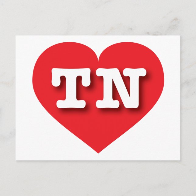 I love Tennessee - TN red heart Postcard (Front)