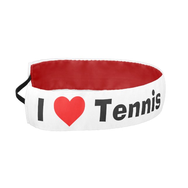 I love Tennis  Athletic Headband (Left)