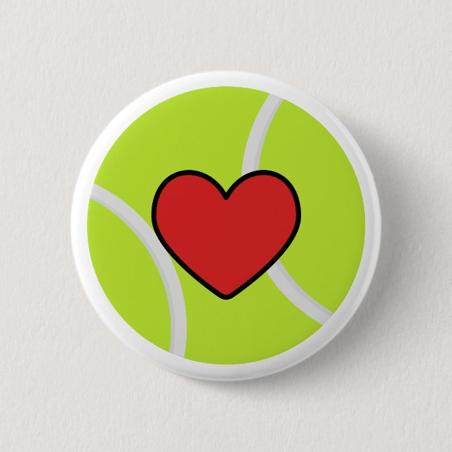 I Love Tennis Button (Front)