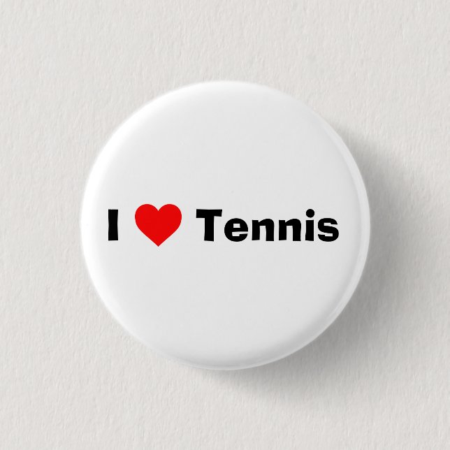 I love Tennis  Button (Front)
