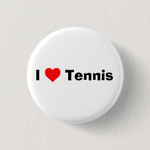 I love Tennis  Button
