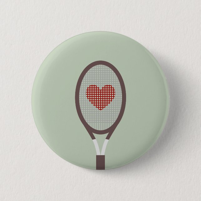 I Love Tennis Button (Front)