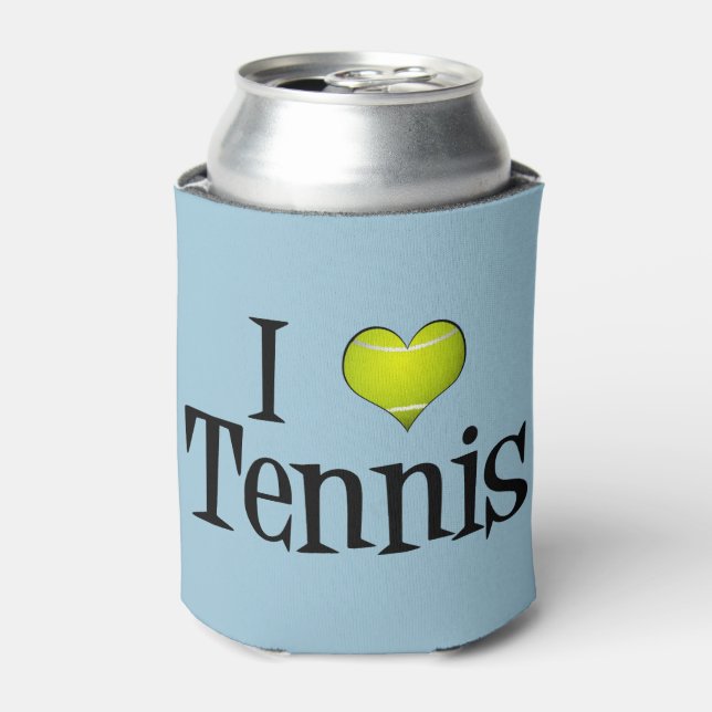 I Love Tennis Can Cooler (Can Front)