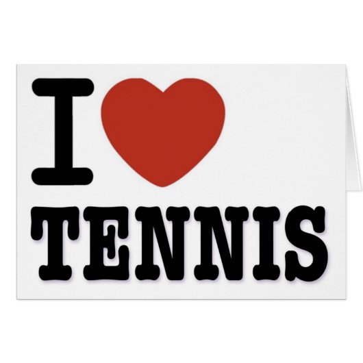I LOVE TENNIS CARDS (Front Horizontal)