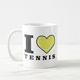I Love Tennis Coffee Mug