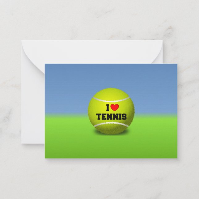 I Love Tennis - colorful design Note Card (Front)