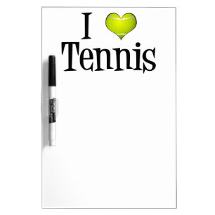 I Love Tennis Dry Erase Board