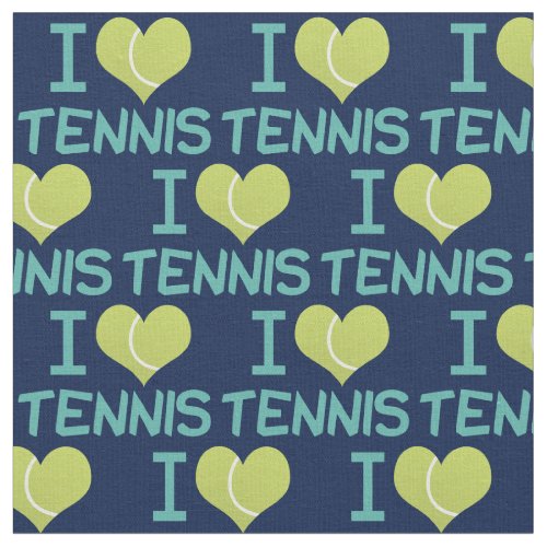 I Love Tennis Fabric