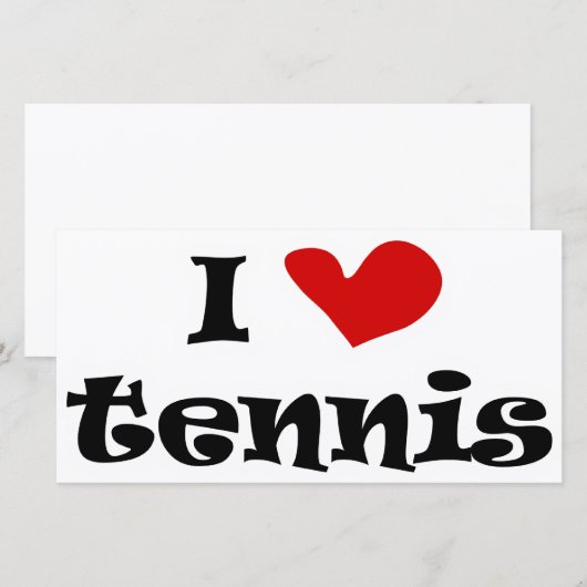 I love tennis gifts and t shirts with heart design (Front/Back)