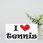 I love tennis gifts and t shirts with heart design (Standing Front)