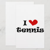 I love tennis gifts and t shirts with heart design (Front/Back)