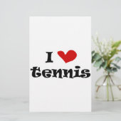 I love tennis gifts and t shirts with heart design (Standing Front)