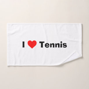 I love Tennis Hand Towel