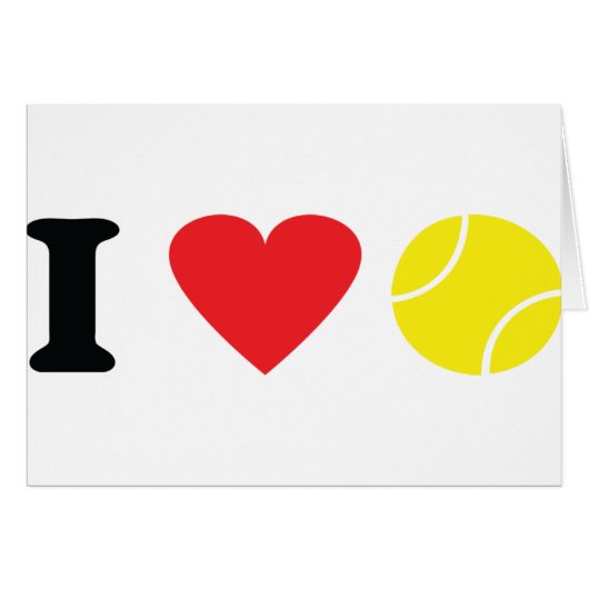 I love tennis icon cards (Front Horizontal)