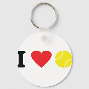 I love tennis icon keychain