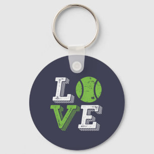 I Love Tennis Keep Calm and Play Tennis Keychain