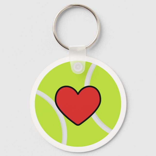 I Love Tennis Keychain (Front)