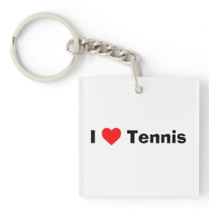 I love Tennis  Keychain