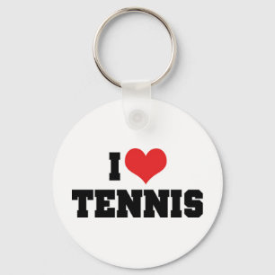 I Love Tennis Keychain