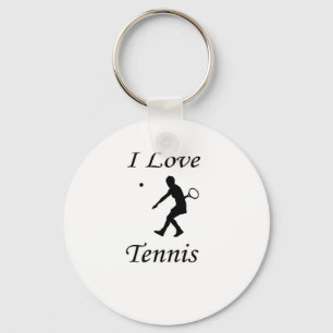 I Love Tennis Keychain