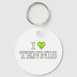 I Love Tennis Keychain