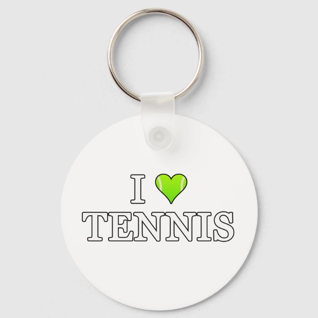 I Love Tennis Keychain (Front)