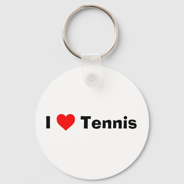 I love Tennis  Keychain (Front)