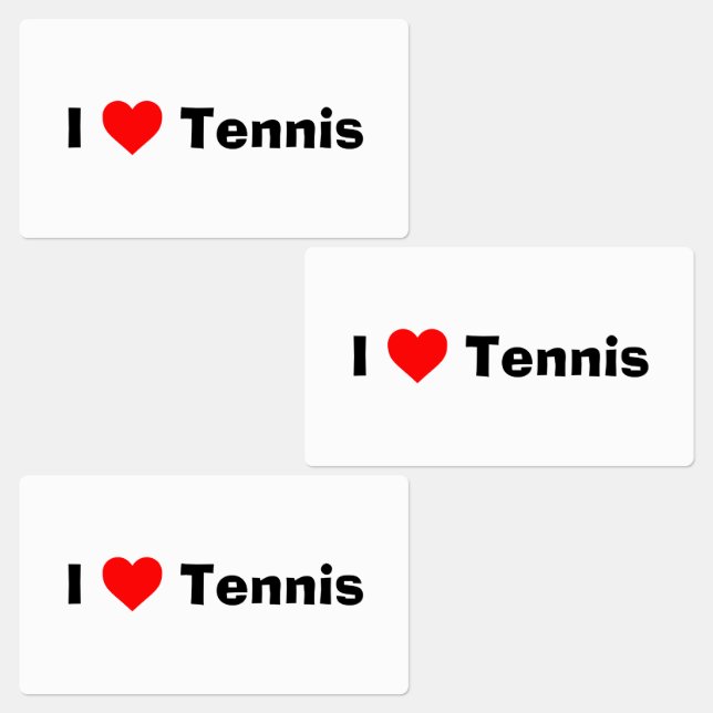 I love Tennis  Labels (Group)