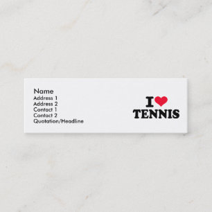 I love Tennis Mini Business Card