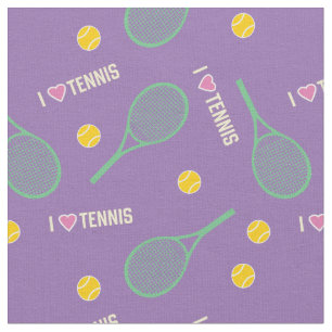 I love tennis on lilac fabric