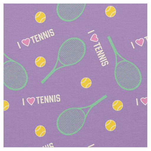 I love tennis on lilac fabric