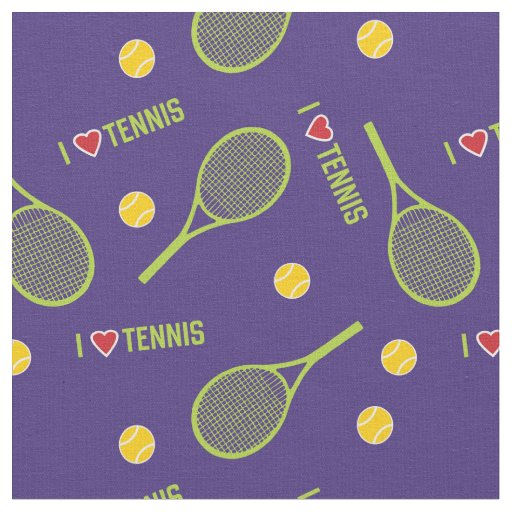 I love tennis on purple fabric