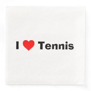 I love Tennis  Paper Dinner Napkins