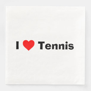 I love Tennis Paper Dinner Napkins