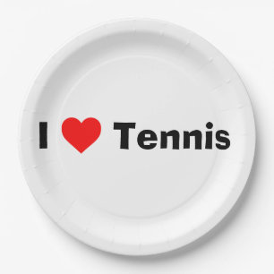 I love Tennis Paper Plates
