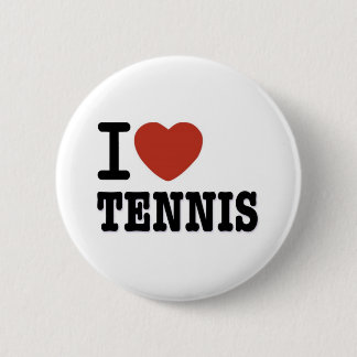 I LOVE TENNIS PINBACK BUTTON