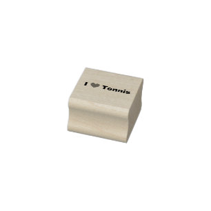 I love Tennis Rubber Stamp