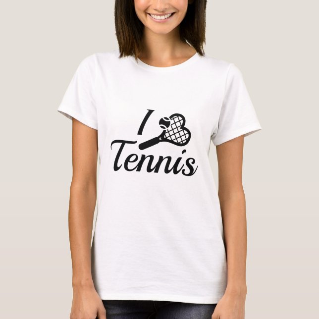 I Love Tennis T-Shirt (Front)