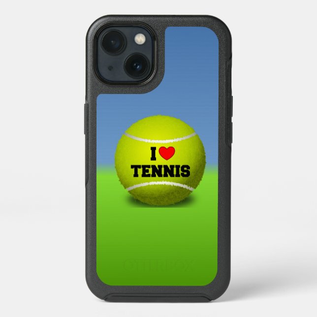 I Love Tennis - tennis ball, Otterbox iPhone Case (Back)