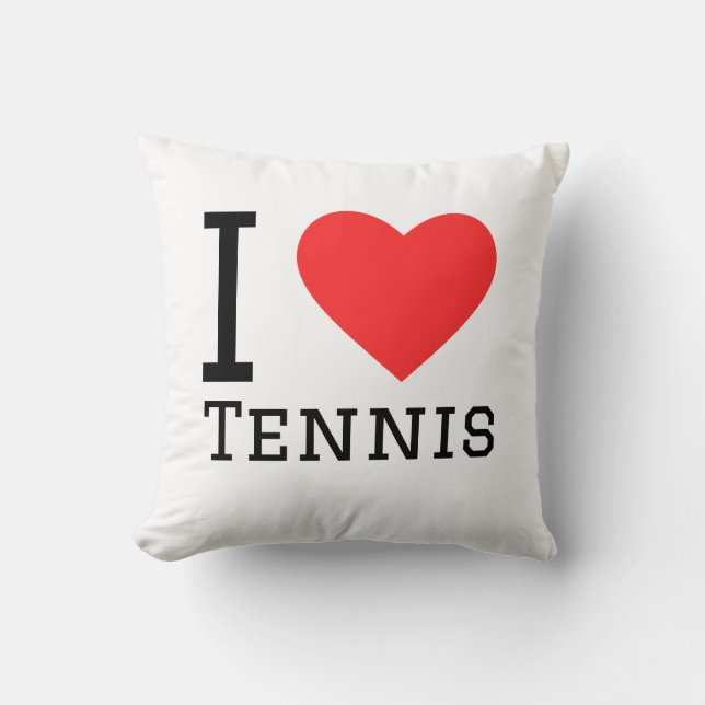 I love tennis throw pillow (Front)