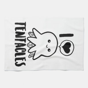 I Love Tentacles T-shirt Cute Octopus Tee Kitchen Towel