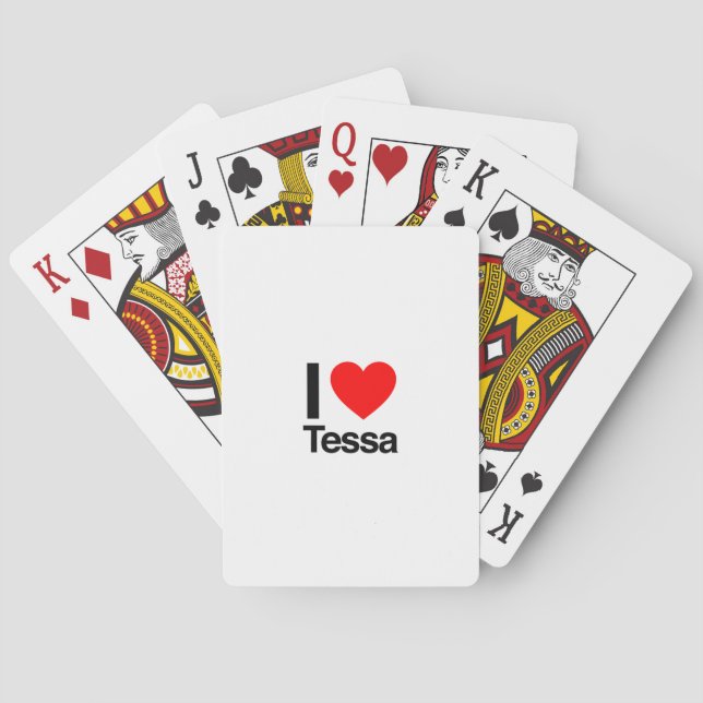 i love tessa poker cards (Back)